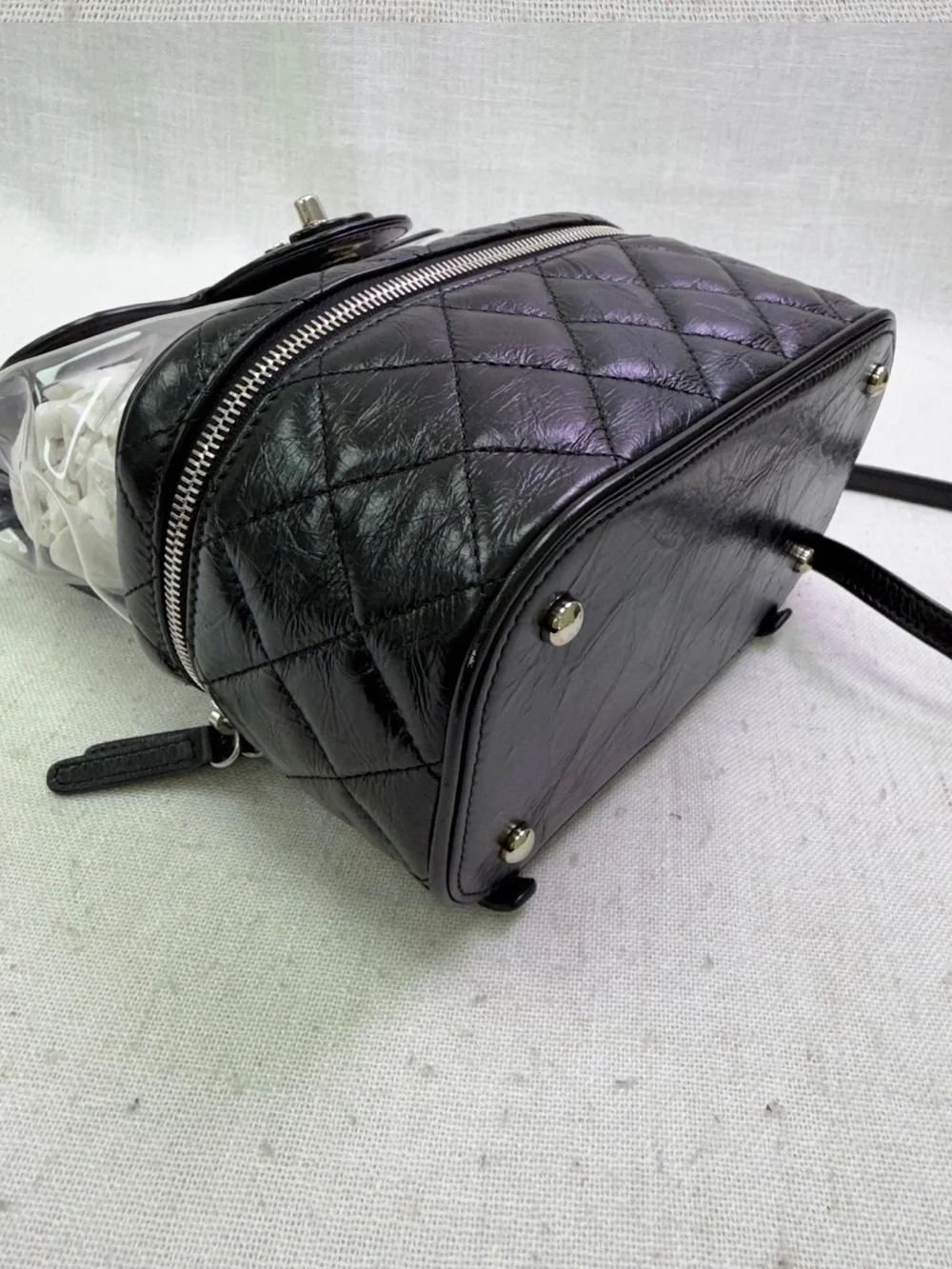 CHANEL black quilted